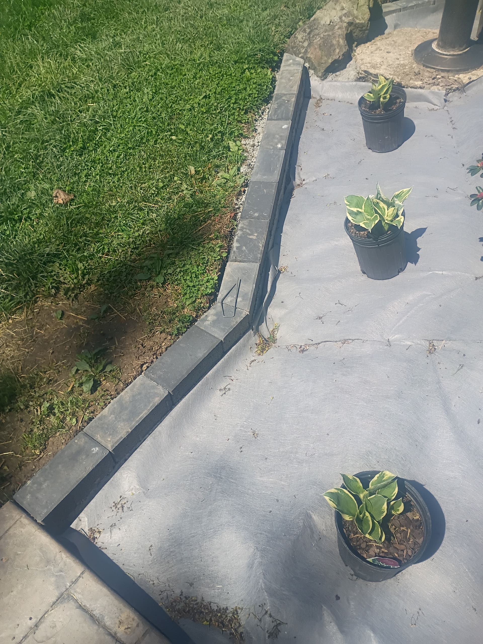 Gallery photos for Garden Bed Makeover with Holland Paver Borders and River Rock: Image #3