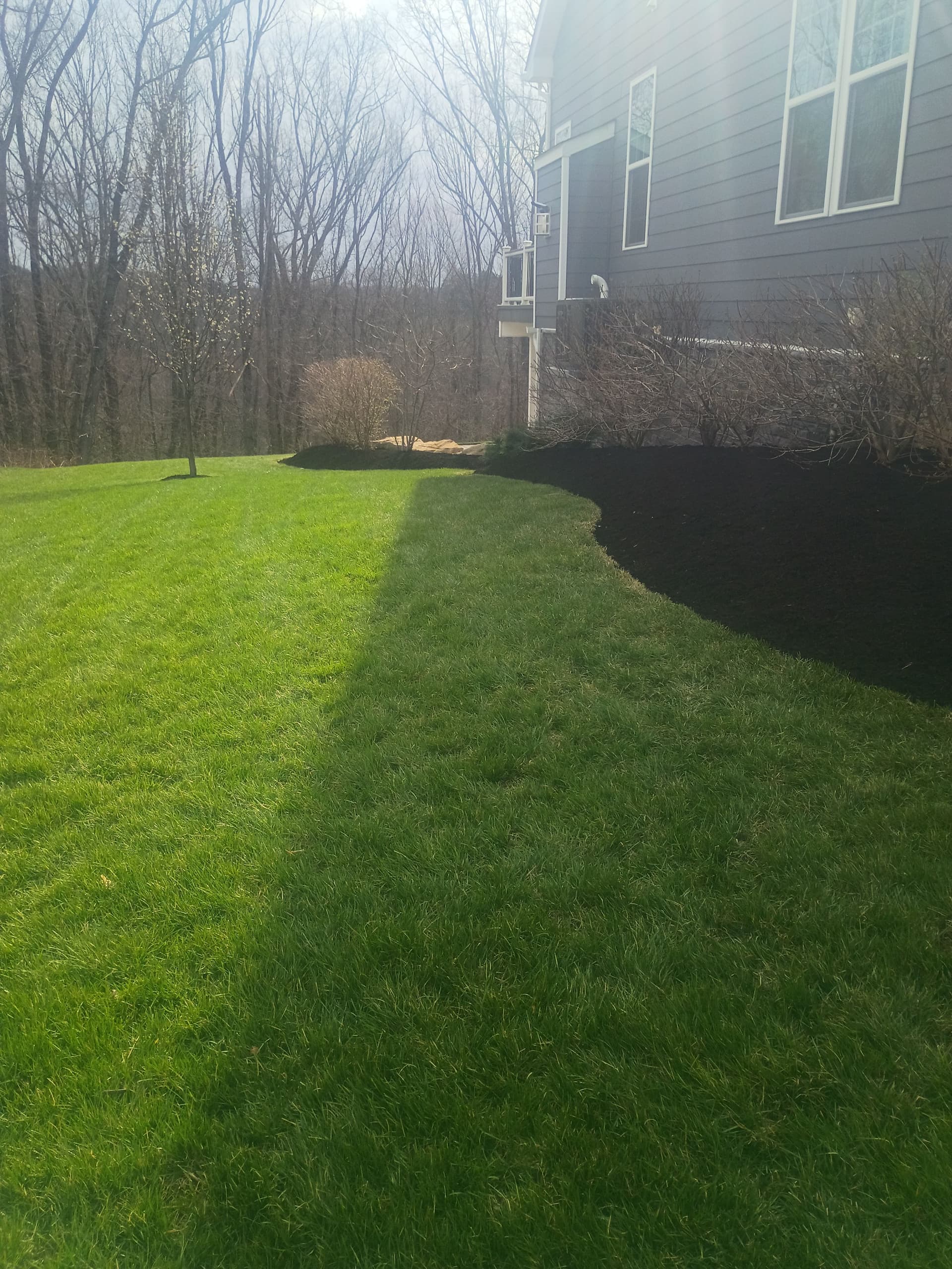 Gallery photos for Black Mulch, Boulder Accents and a Paver Patio Done Right: Image #5