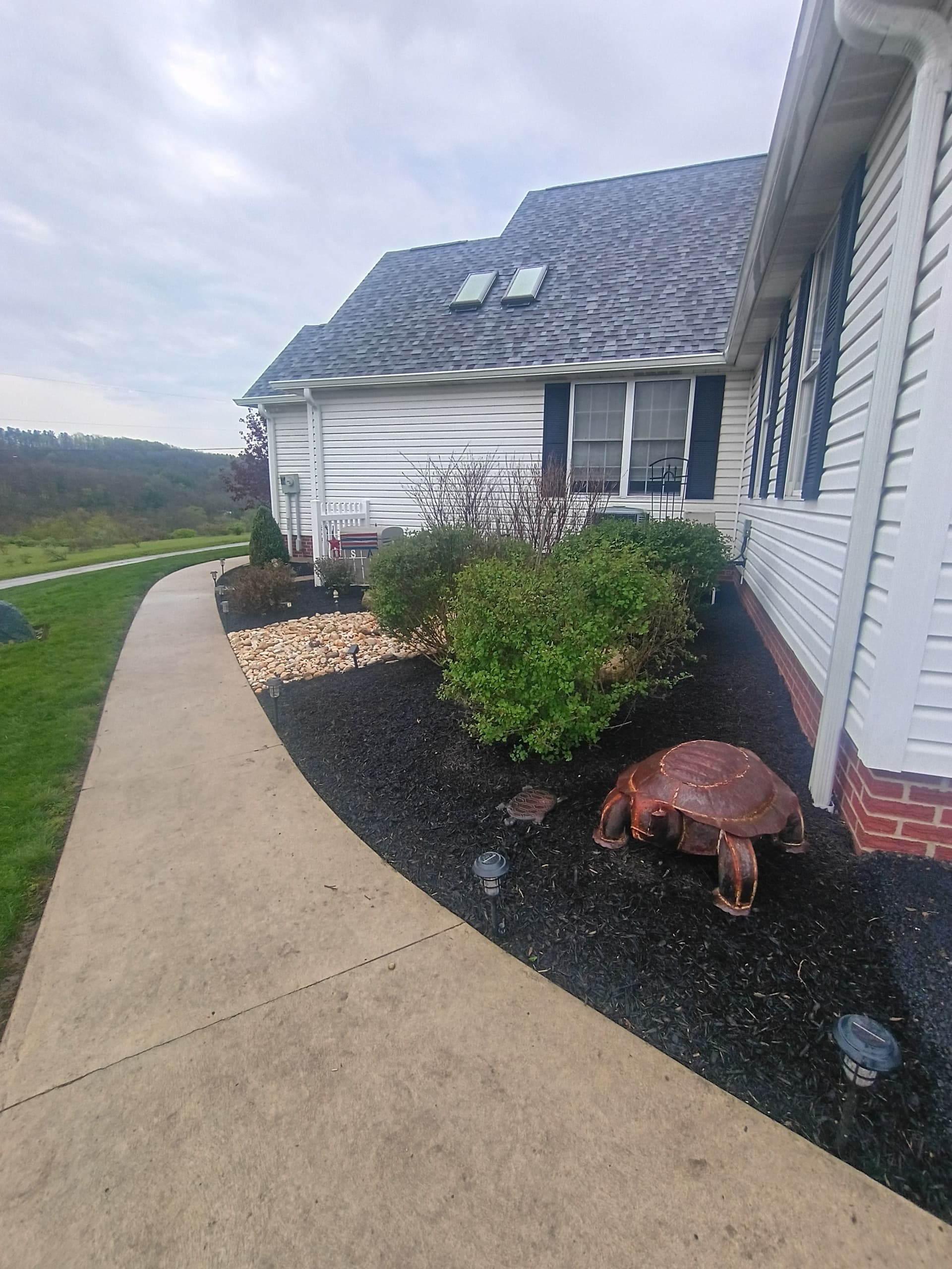 Concrete, Vinyl Screening and Fresh Softscaping Done Right image