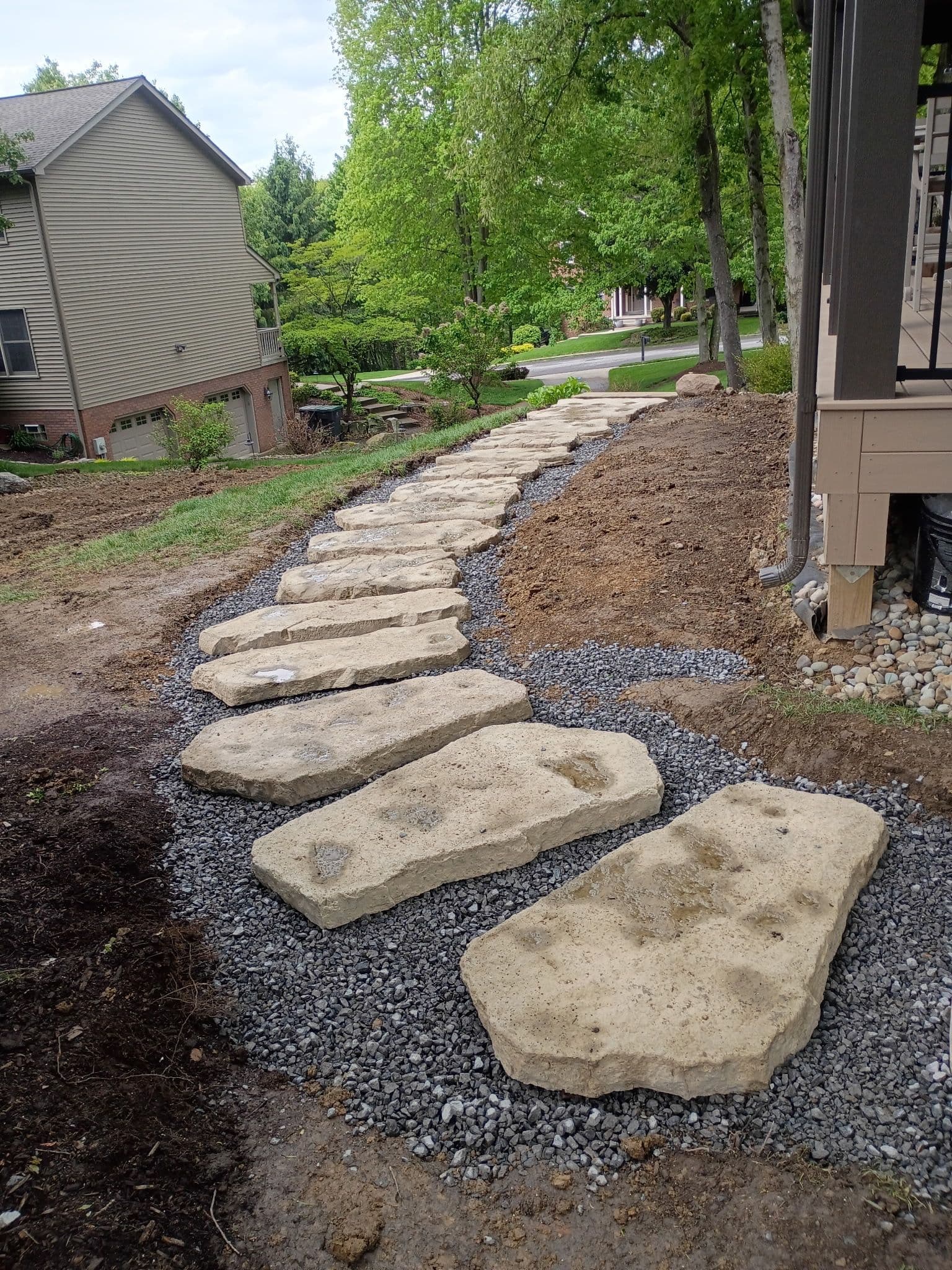 Gallery photos for Lampus Cabin Rock Path and Full Backyard Hardscape Install in Progress: Image #7