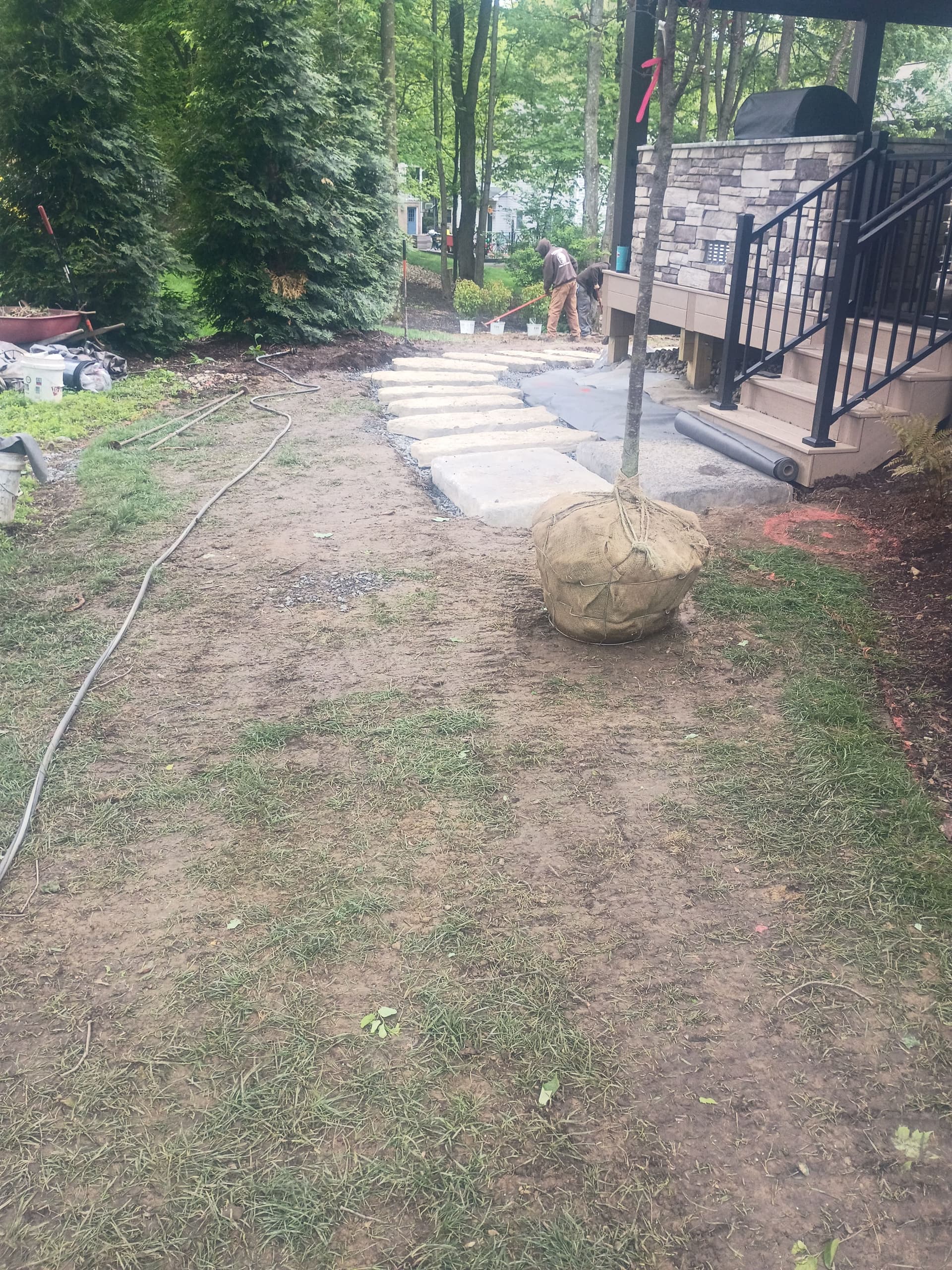 Gallery photos for Lampus Cabin Rock Path and Full Backyard Hardscape Install in Progress: Image #6
