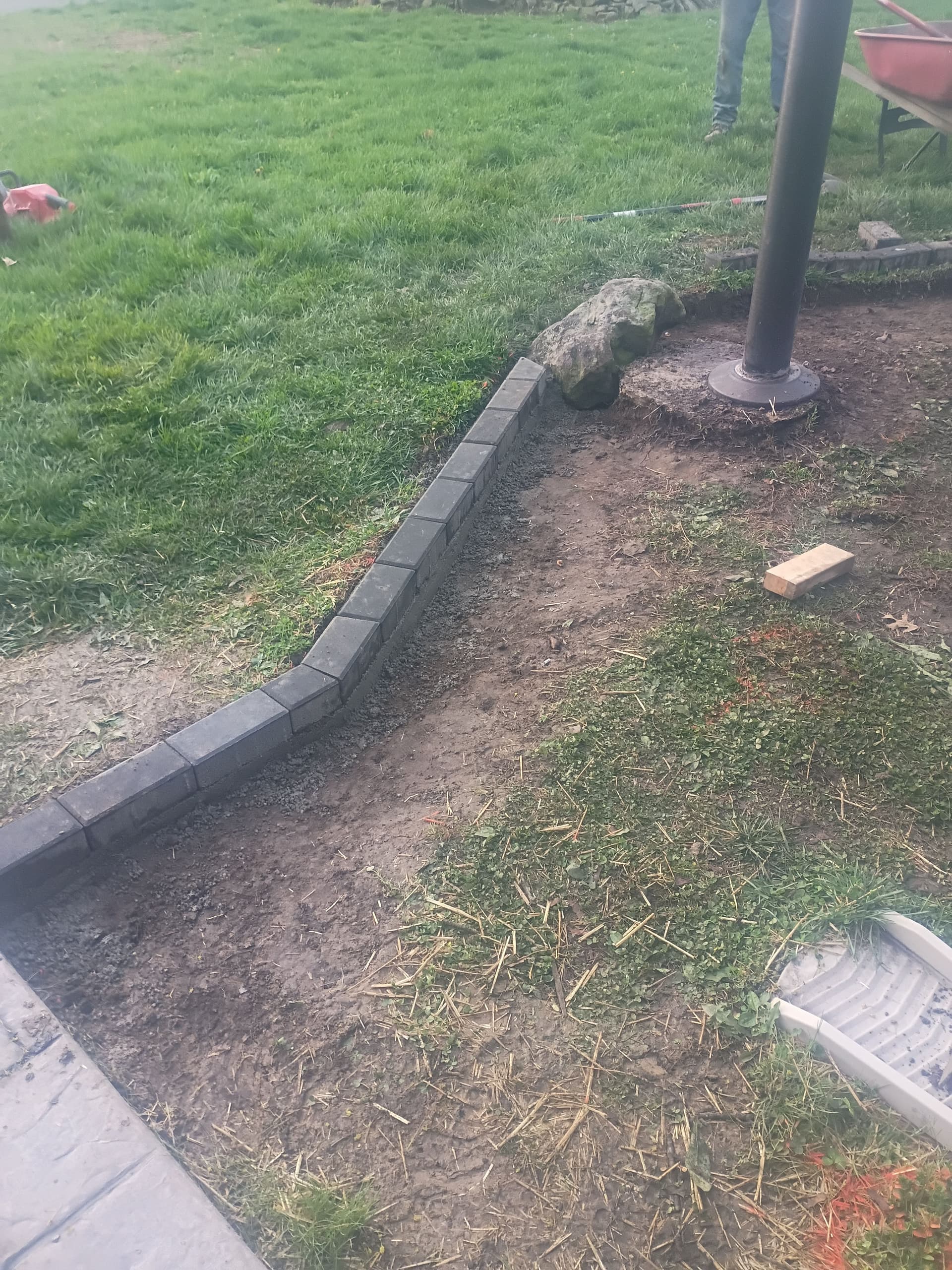 Gallery photos for Garden Bed Makeover with Holland Paver Borders and River Rock: Image #2