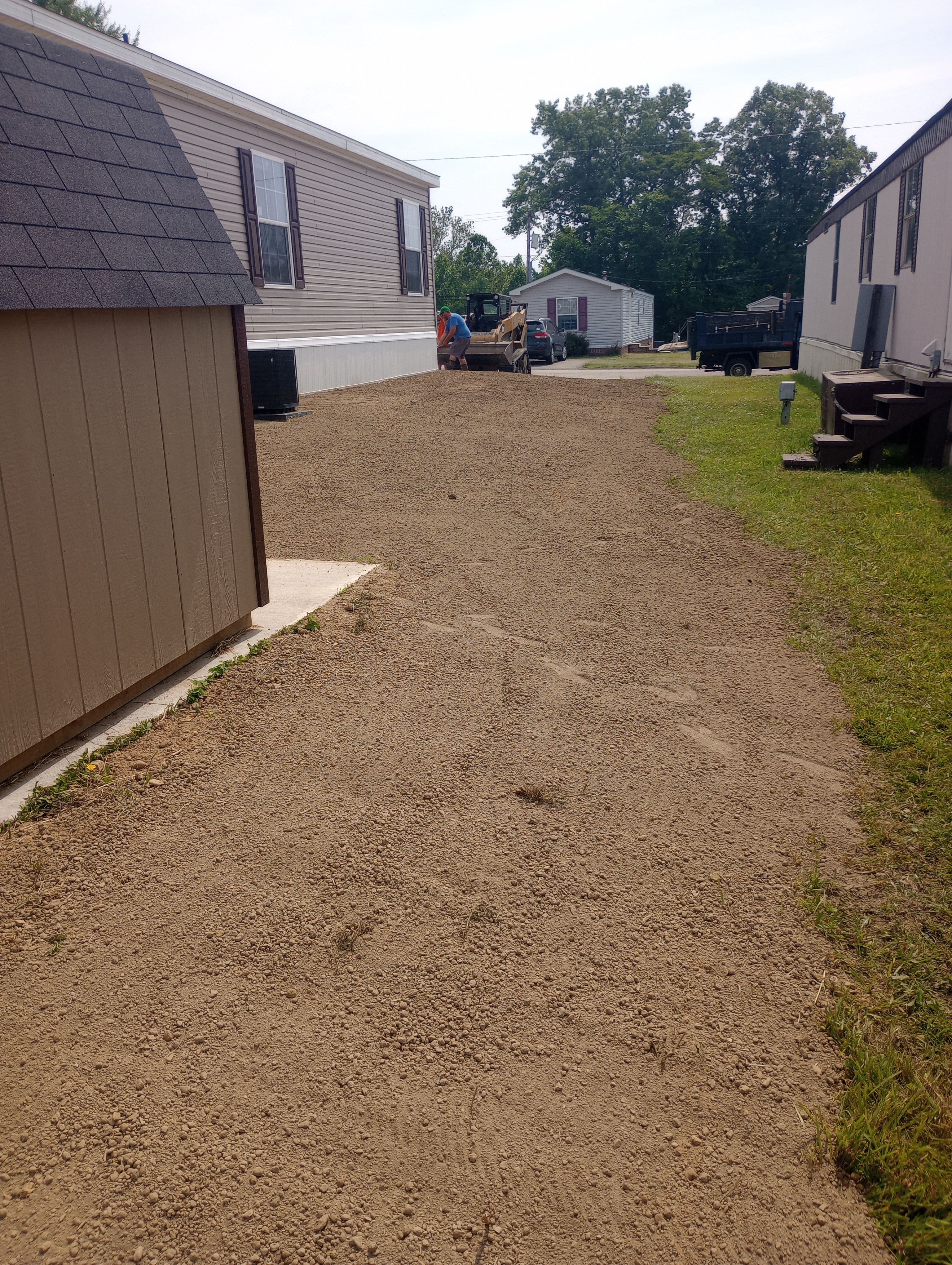 Project Yard Overhaul with Topsoil and Grass at Local Mobile Homes image