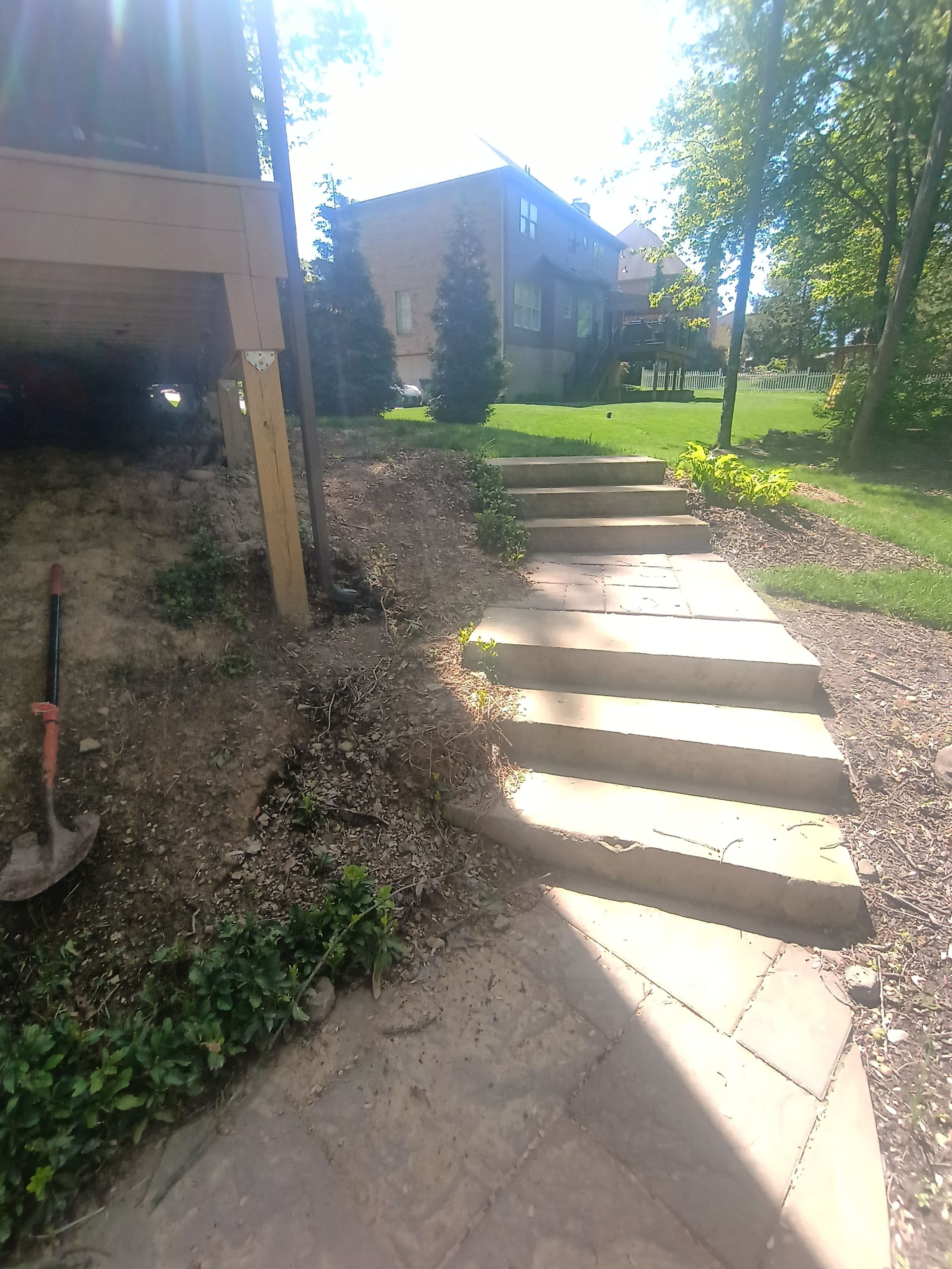 Project Lampus Cabin Rock Path and Full Backyard Hardscape Install in Progress image