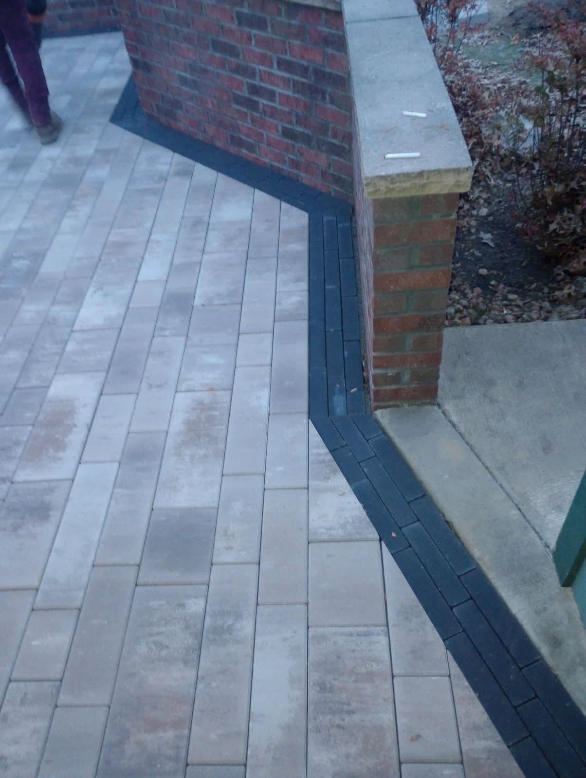 Project Brick Pathway with Black Border Highlights Elegance image